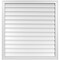 Ekena Millwork Vertical Surface Mount PVC Gable Vnt: Non-Functional, w/2"W x 1-1/2"H, Brickmould Frame, 38"W x 40"H GVPVE38X4002SN - alternate 1